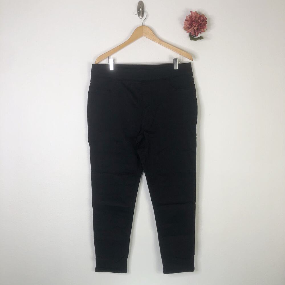 DENIM & CO Pull On Jeggings Comfy Knit Black